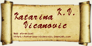 Katarina Vicanović vizit kartica